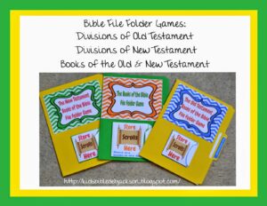 Bible Fun For Kids Bible File Folder Games