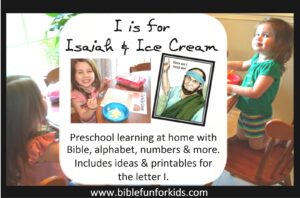 Bible Fun For Kids Preschool Alphabet I Is For Isaiah