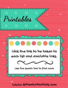 Bible Fun For Kids Printables