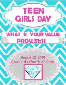 Bible Fun For Kids Teen Tuesday Teen Girls Day Part 1