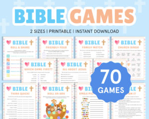 bible game bundle church bible games for kids teens adults christian games kids ministry games sunday school printable church youth group etsy