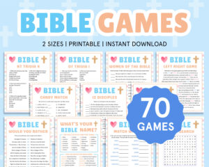 Bible Game Bundle Church Bible Games For Kids Teens Adults Christian Games Kids Ministry Games Sunday School Printable Church Youth Group Etsy