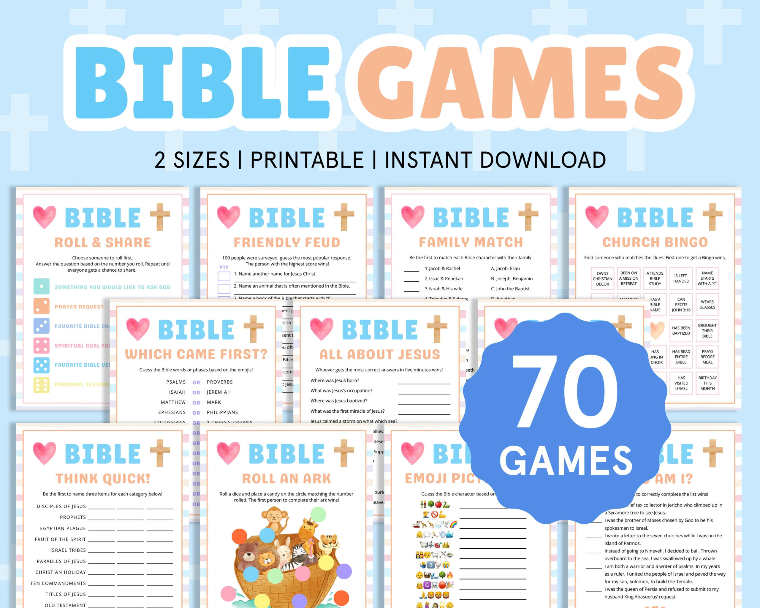 Bible Game Bundle Church Bible Games For Kids Teens Adults 
