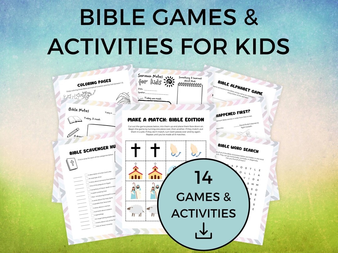 Bible Games and Activities Printable