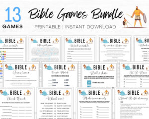 Bible Games Bundle Bible Study Games Bible Games For Adults Kids Youth Group Game Bible Trivia Bible Memory Bible Game Printable Etsy