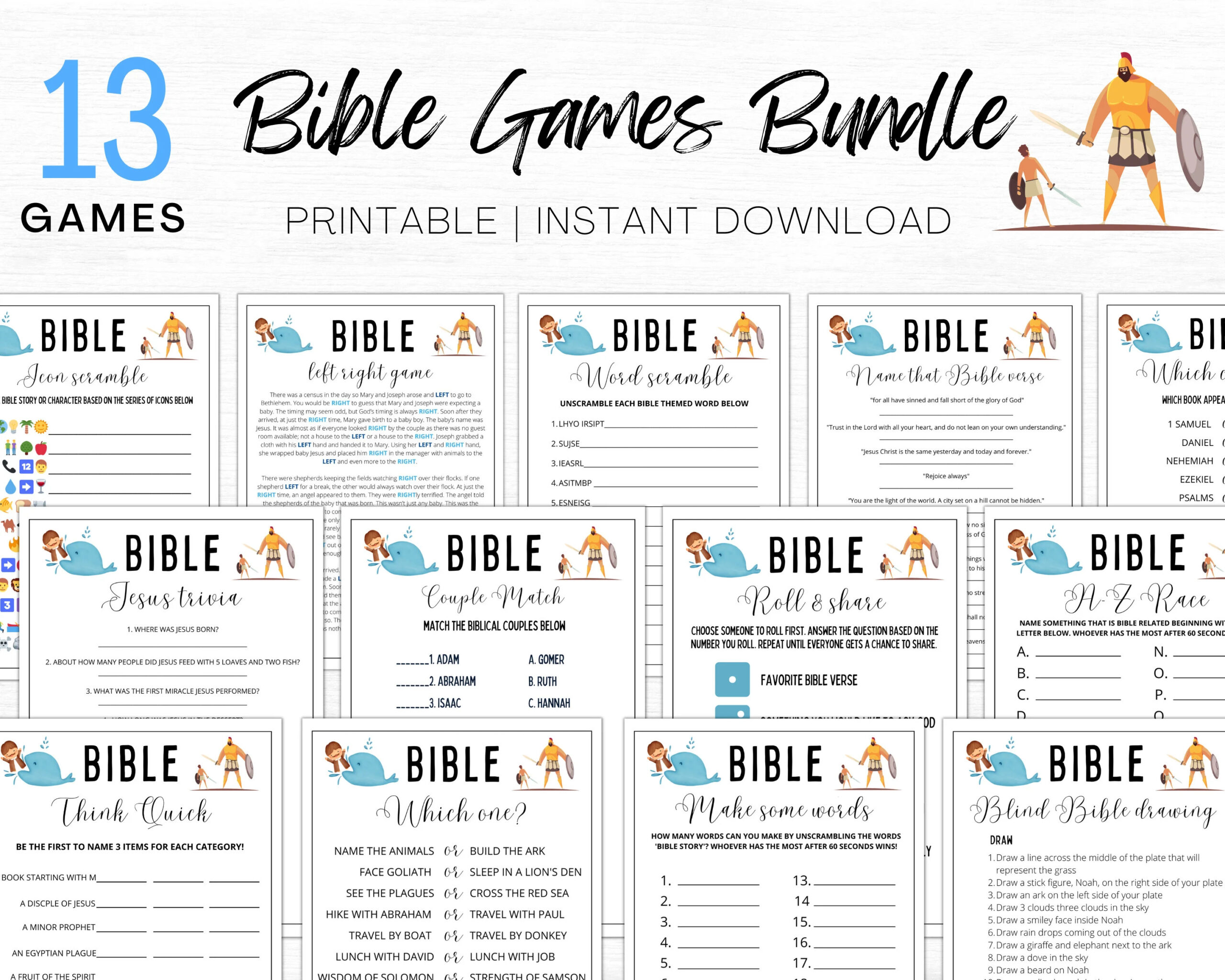 Printable Bible Games for All Ages