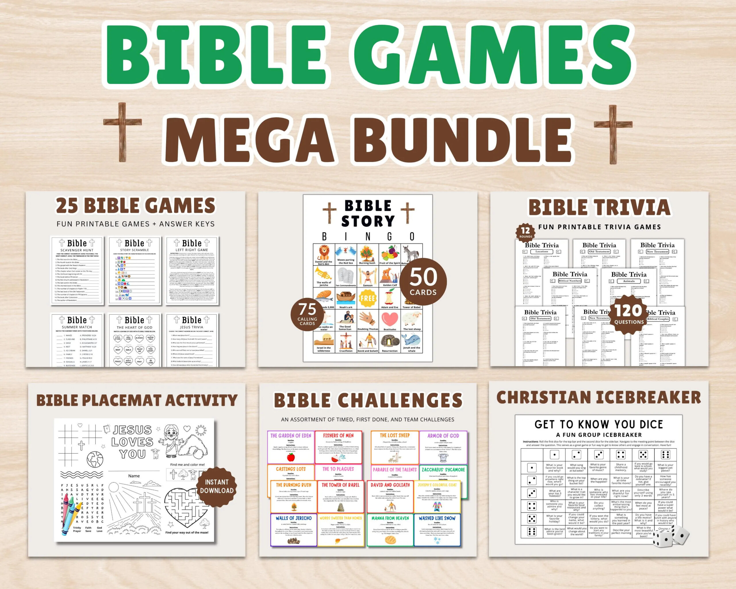 Bible Games Christian Games Bible Trivia Bible Bingo Printable Bible Games Church Game Womens Ministry Games Youth Group Games