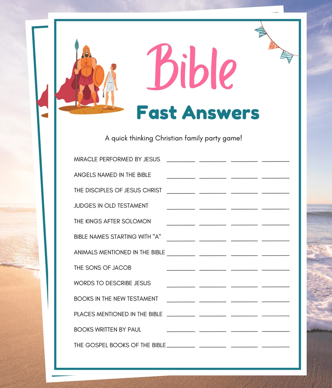 Bible Games Fast Answers Bible Trivia Womens Ministry Games Bible Games For Kids Bible Games For Adults Sunday School Games Etsy