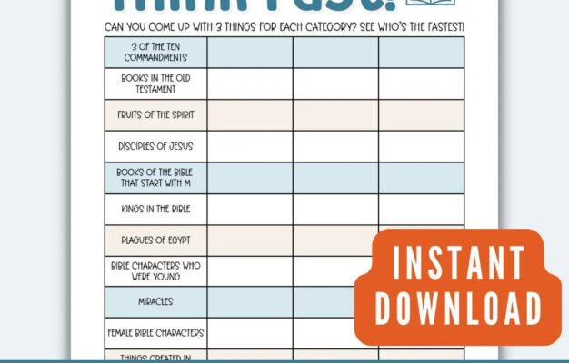Bible Games For Church Seniors Etsy