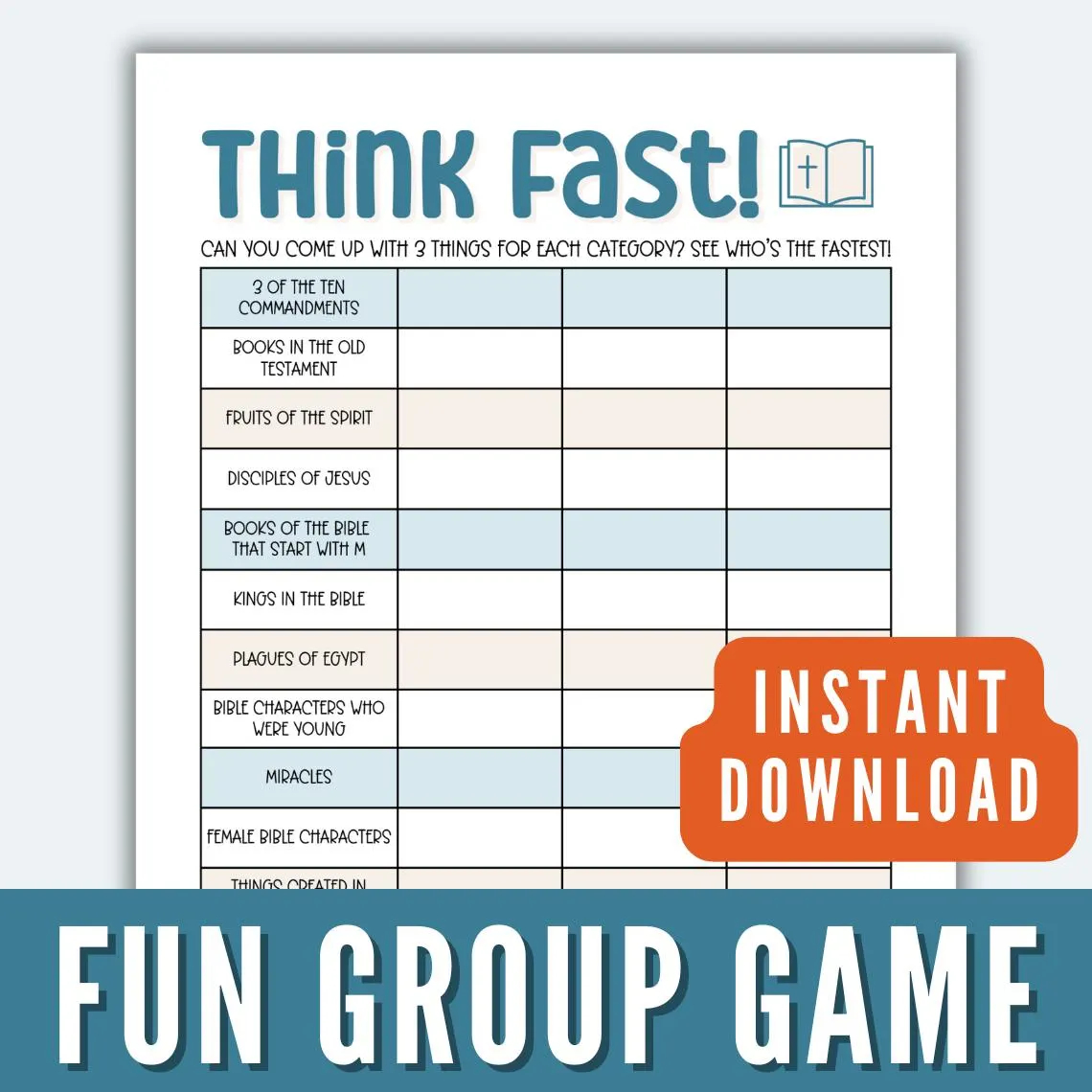 Bible Games For Church Seniors Etsy