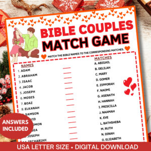 Bible Games For Couples Printable Etsy