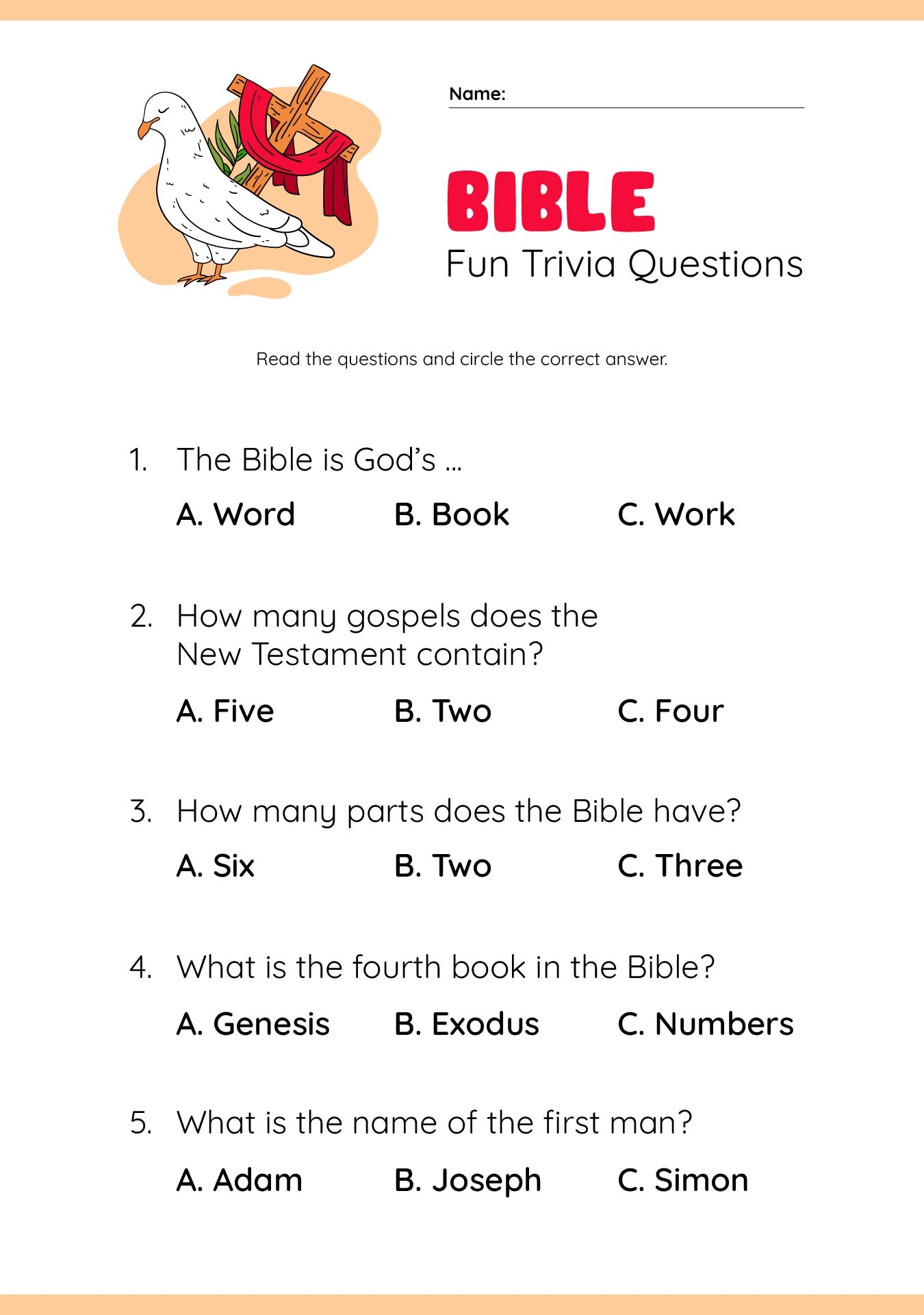 Bible Games Fun 10 Free PDF Printables Printablee