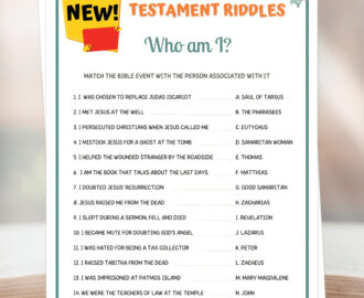 Bible Games New Testament Riddles Bible Games Printable Womens Ministry Game Bible Game For Kids Bible Study Games Sunday School Games Etsy