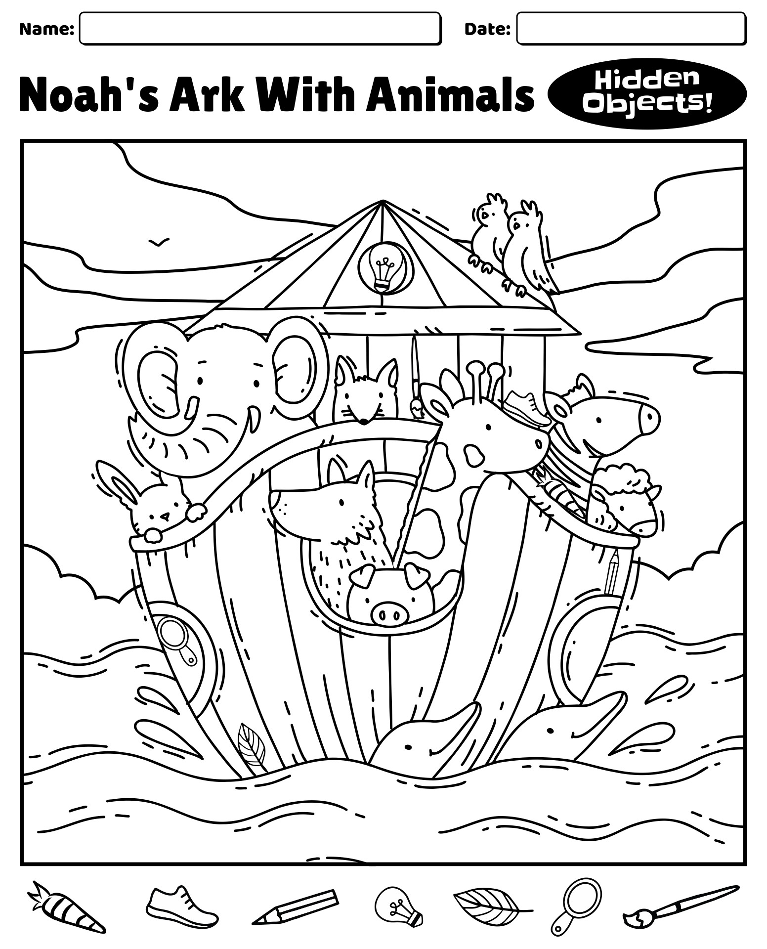 Bible Hidden Objects Puzzle 10 Free PDF Printables Printablee