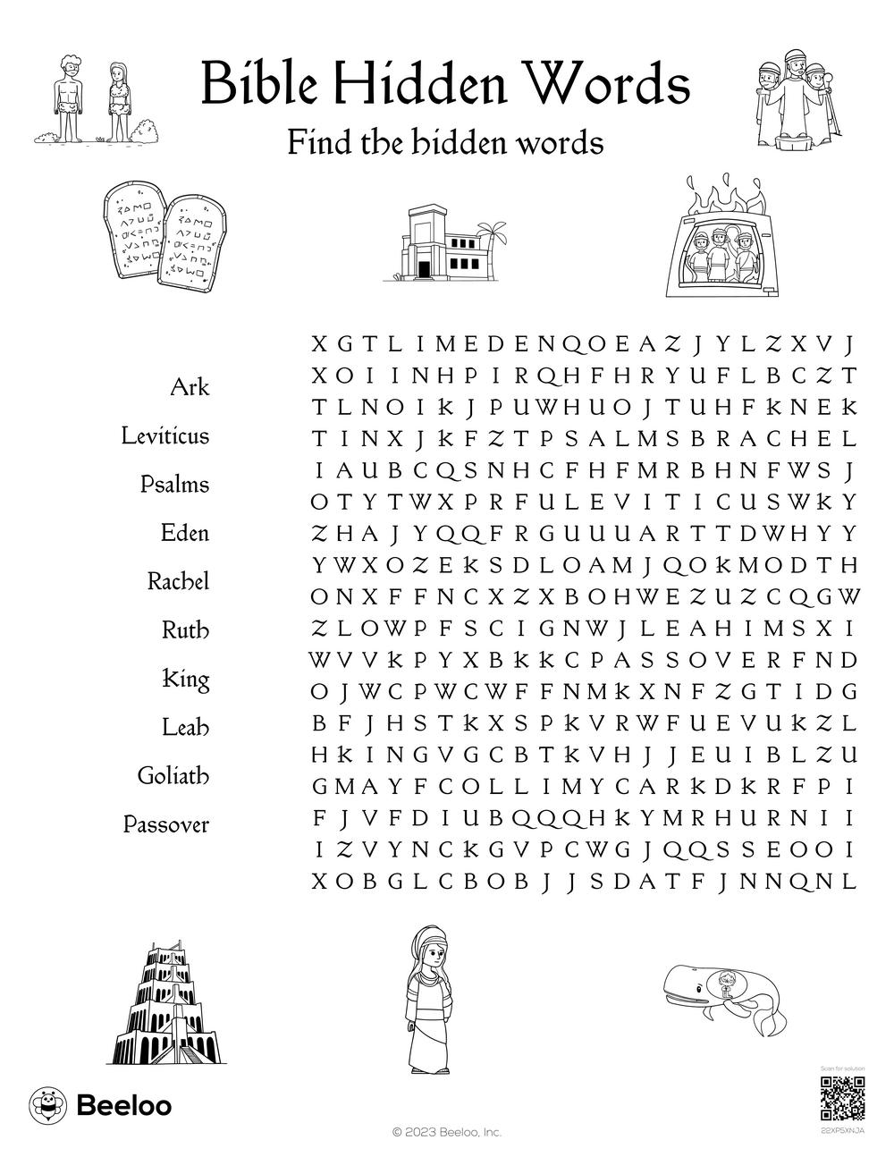 Bible Hidden Words Beeloo Printable Crafts And Activities For Kids