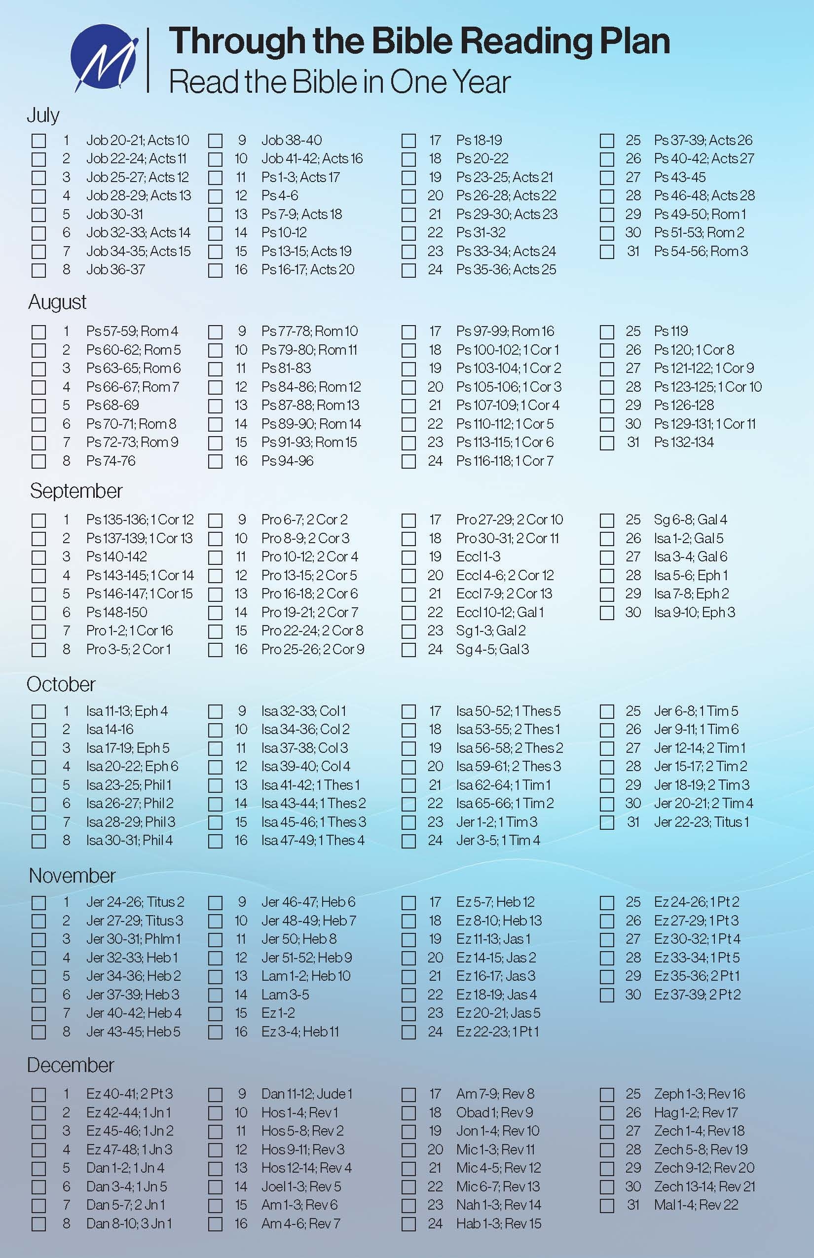 bible in a year morningstar christian chapel