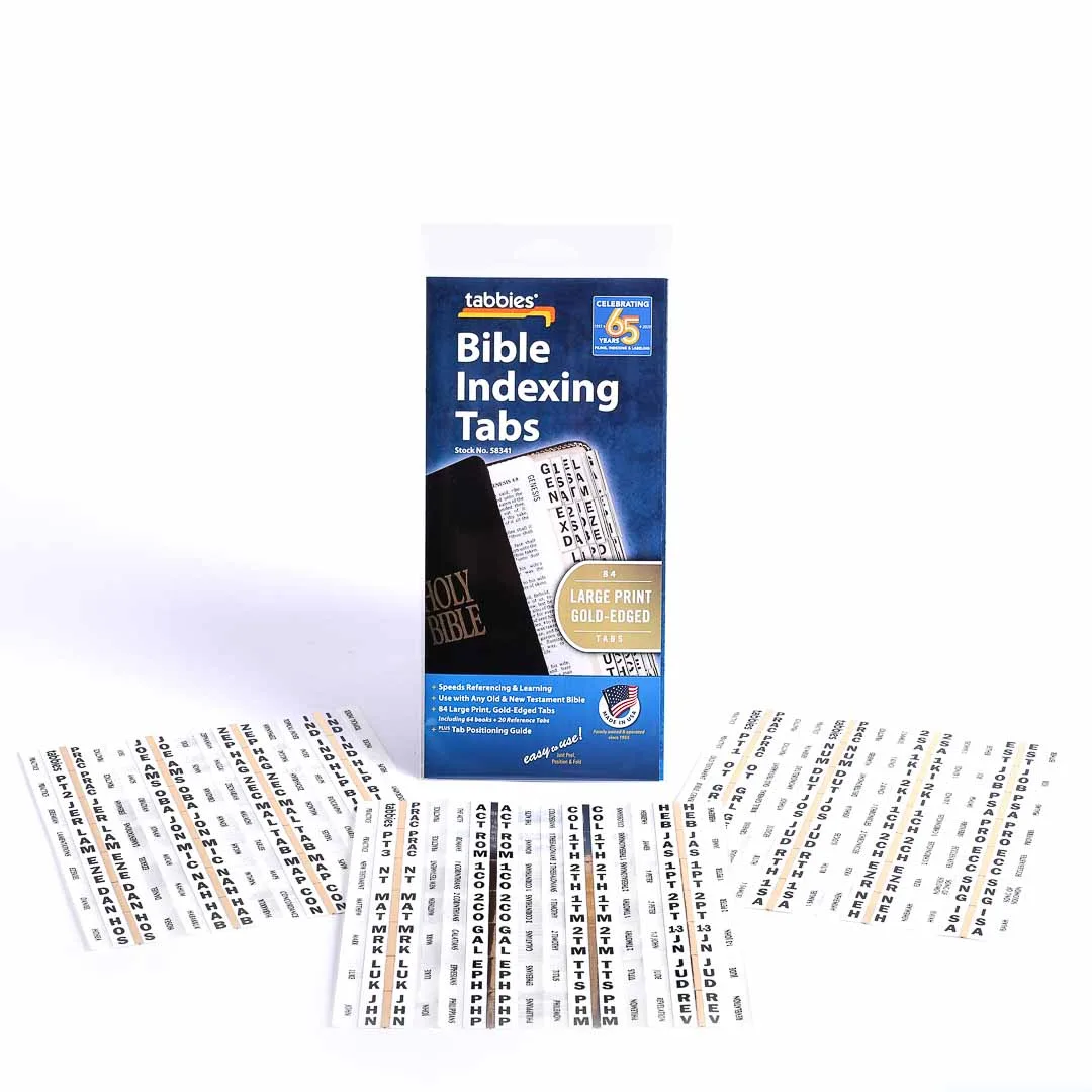 Bible Index Tabs Large Print Gold Tabbies Pk10 SWANSON CHRISTIAN PRODUCTS