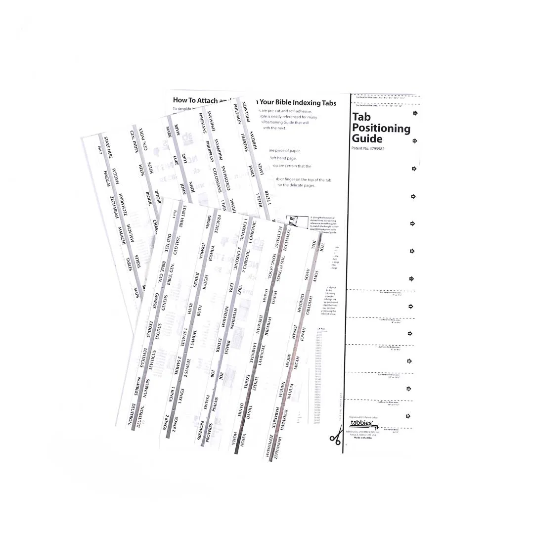 Bible Index Tabs Silver Tabbies Pack Of 10