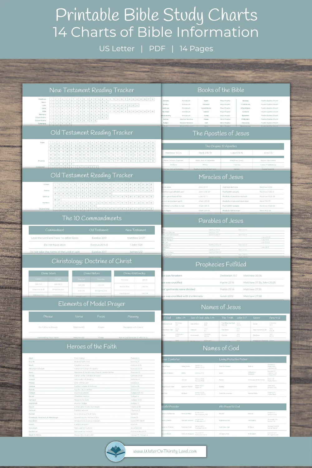 Bible Information Charts Water On Thirsty Land