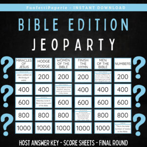 Bible Jeopardy Printable Etsy