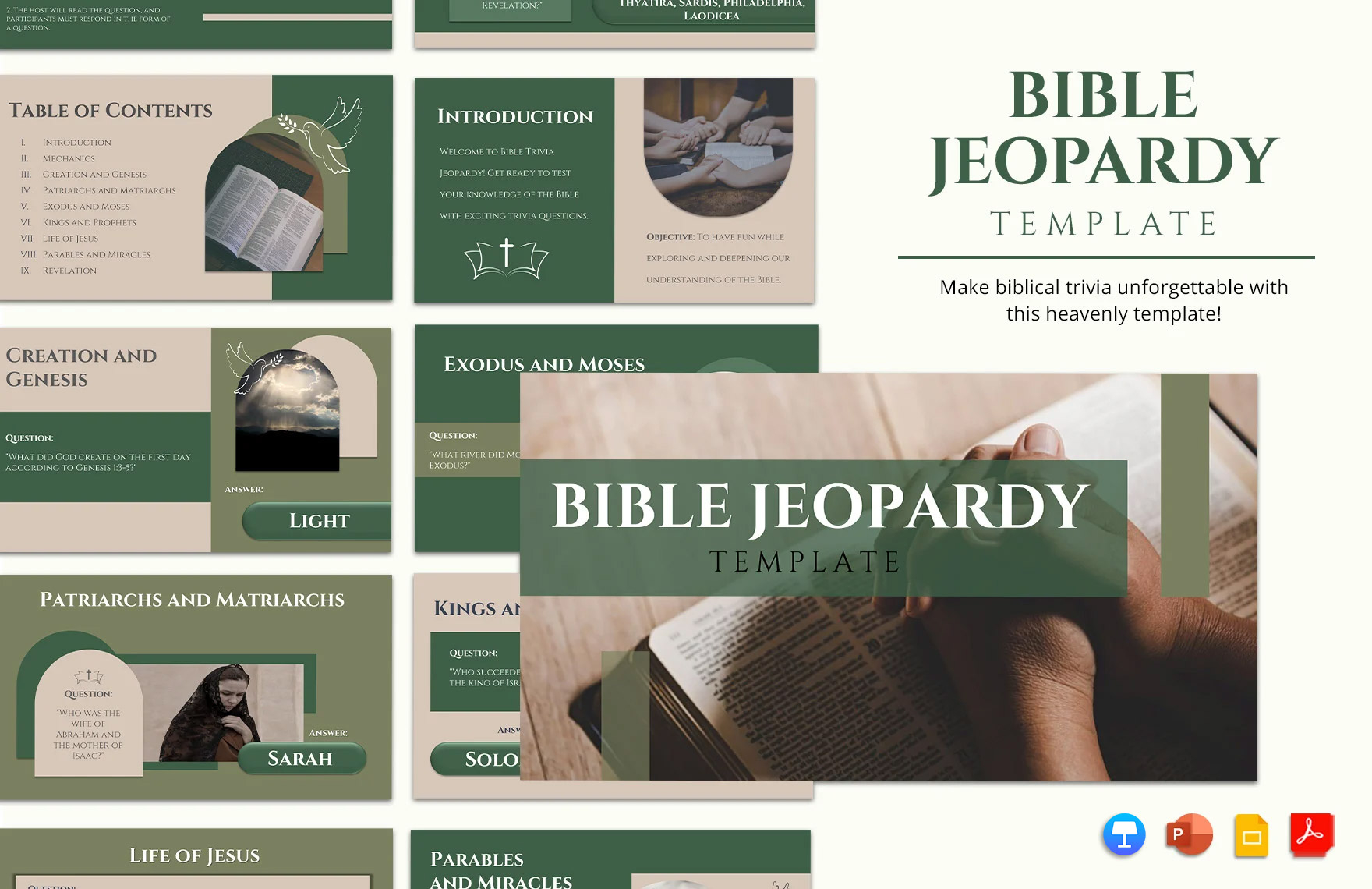 Bible Jeopardy Template In PDF PPT Google Slides Apple Keynote Download Template