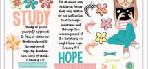 Bible Journal Girl Clip Art Kit Printable Stickers PDF PNG Etsy