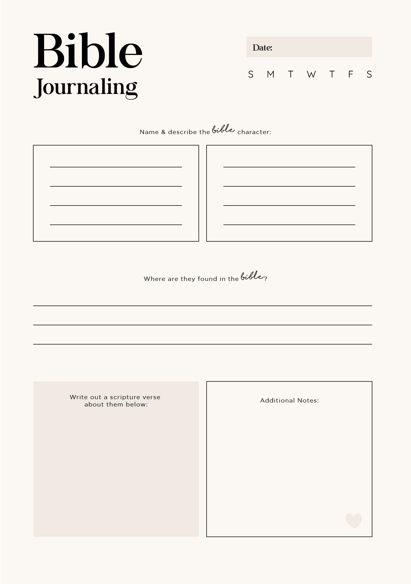 Free Printable Blank Bible
