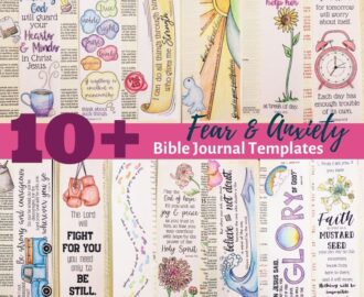 Bible Journal Templates For Fear And Anxiety Rosemary Pope