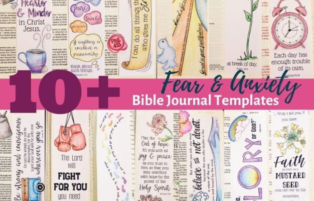 Bible Journal Templates For Fear And Anxiety Rosemary Pope