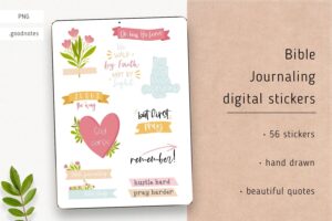 Bible Journaling Digital Stickers Faith Quotes Stickers Set