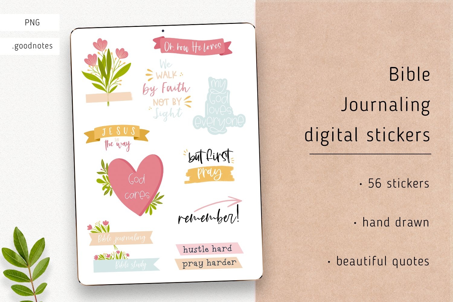 Bible Journaling Digital Stickers Faith Quotes Stickers Set