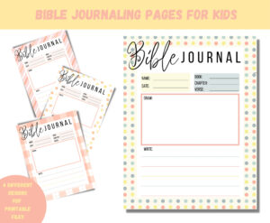 Bible Journaling Pages For Kids Printable Bible Journal Page Digital Download Journal Pages For Devotional Instant Download For Kids Etsy