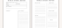 Bible Journaling Printable Bible Study Notes Template Sermon Notes Faith Journal Prayer Journal Church Notes Etsy