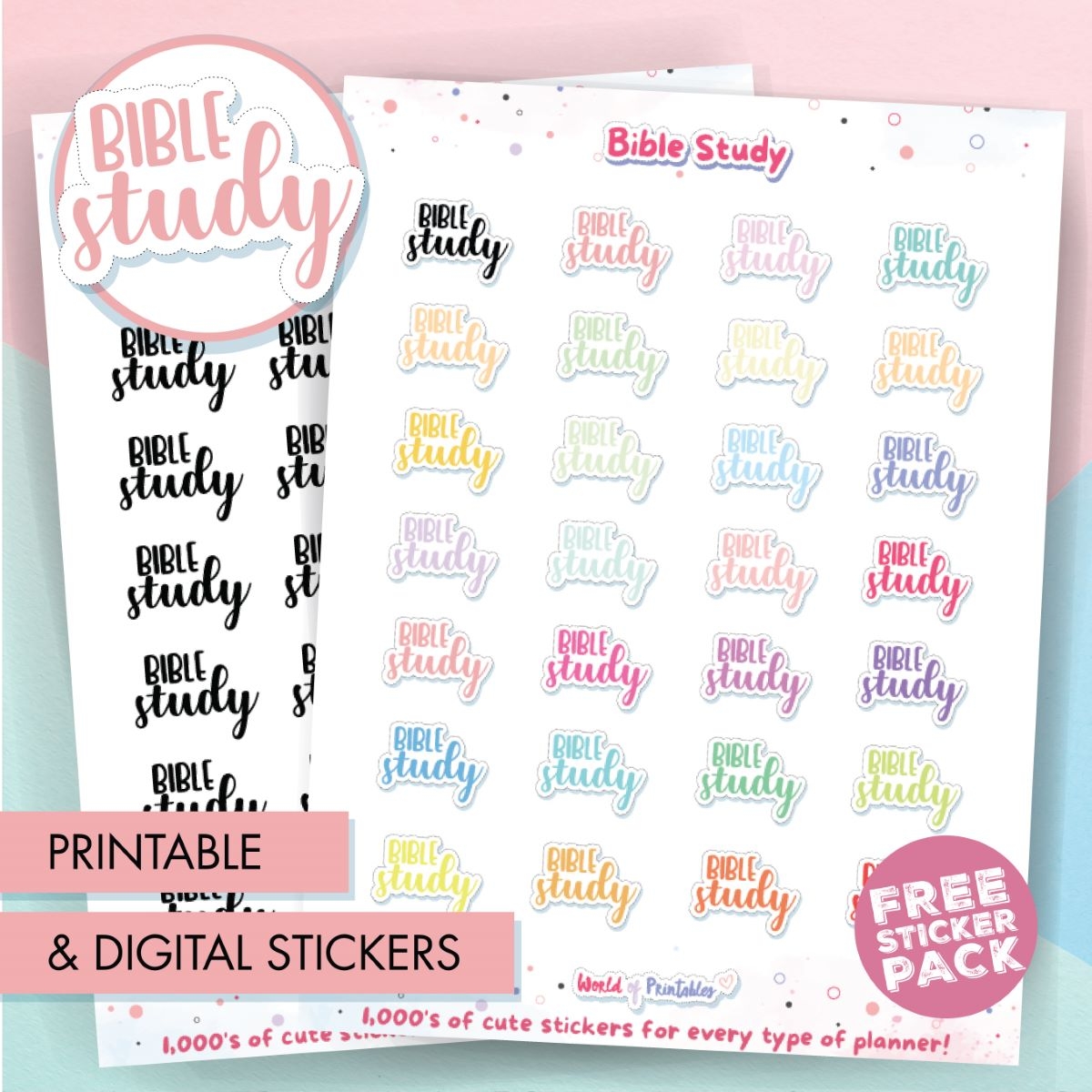 Bible Journaling Sticker Printables