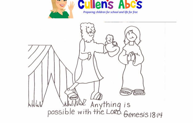 Bible Key Point Coloring Page Abraham Sarah Free Children s Videos Activities