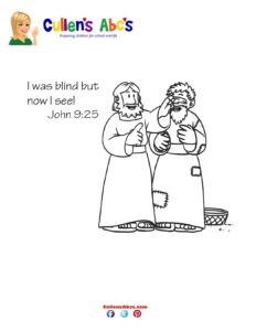 Bible Key Point Coloring Page Jesus Heals A Blind Man Free Children s Videos Activities