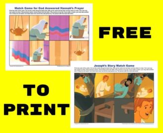 Bible Matching Games For Children On Sunday School Zone