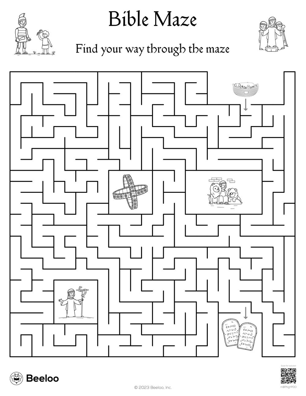 Bible Maze Beeloo Printable Crafts And Activities For Kids