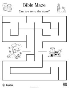bible maze beeloo printable crafts and activities for kids