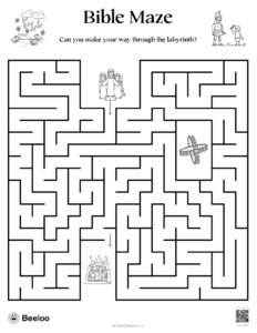 bible maze beeloo printable crafts and activities for kids