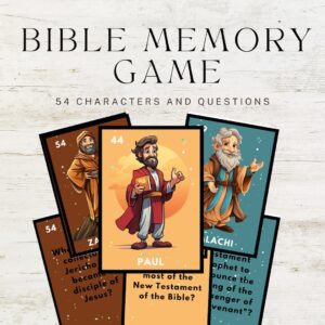 Bible Memory Game Match 54 Bible Characters Printable Bible Pairs Printable Bible Games church Bible Games printable Christian Games Etsy