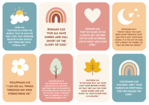 Bible Memory Verse Cards For Kids FREE Printable Cards