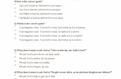 Bible Quiz The Lord s Prayer Response Options Studocu