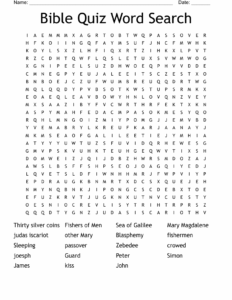 Bible Quiz Word Search WordMint