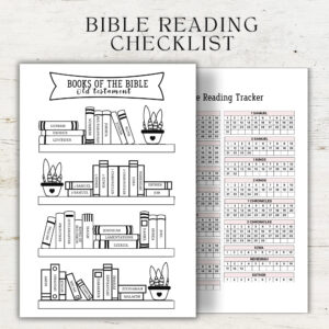 Bible Reading Checklist Books Of The Bible Bookshelf Bible Reading Tracker Old Testament New Testament Bible Bible Planner Etsy