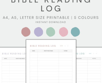 Bible Reading Log Printable Bible Reading Tracker Bible Journal