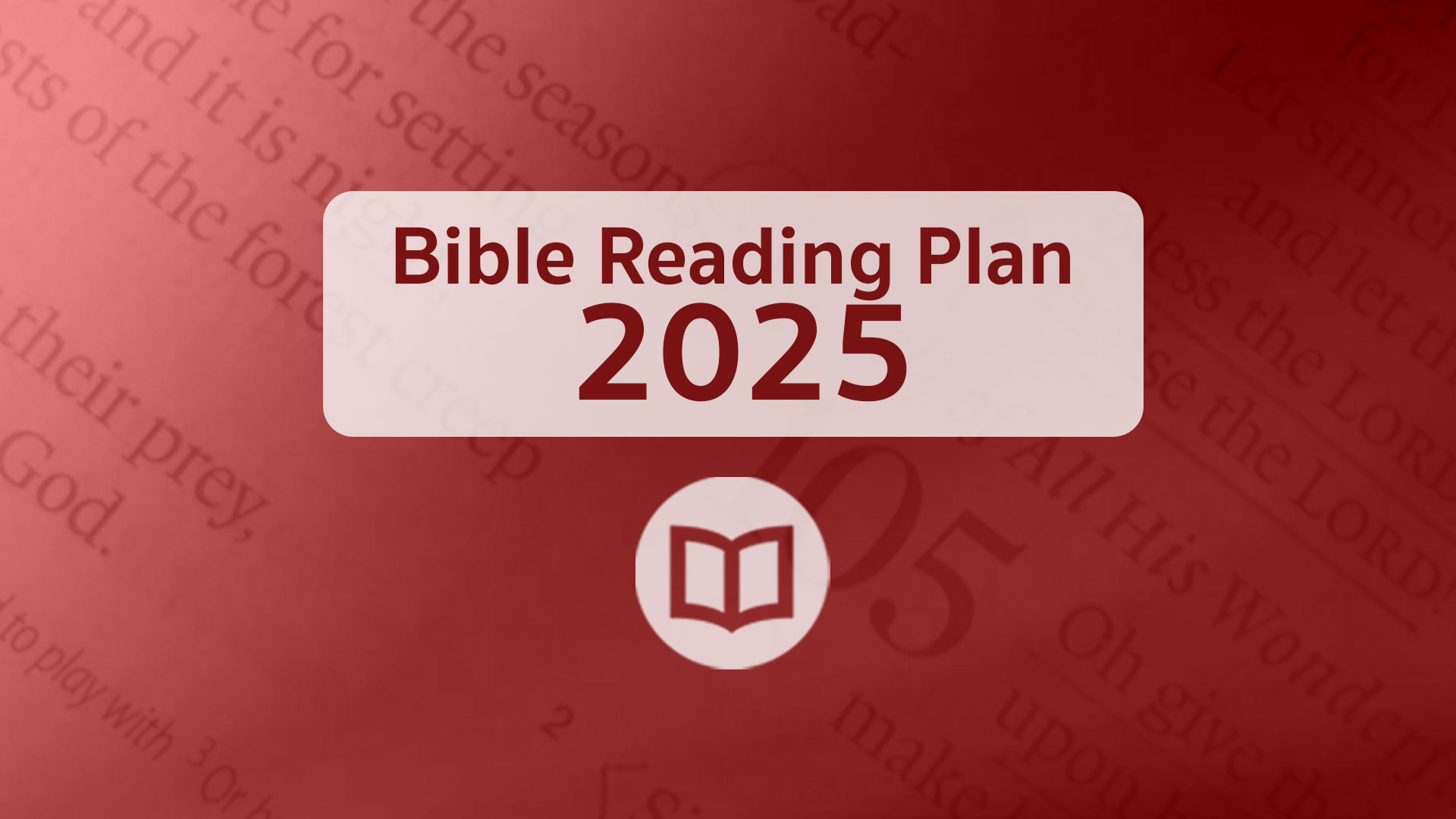 Bible Reading Plan 2025
