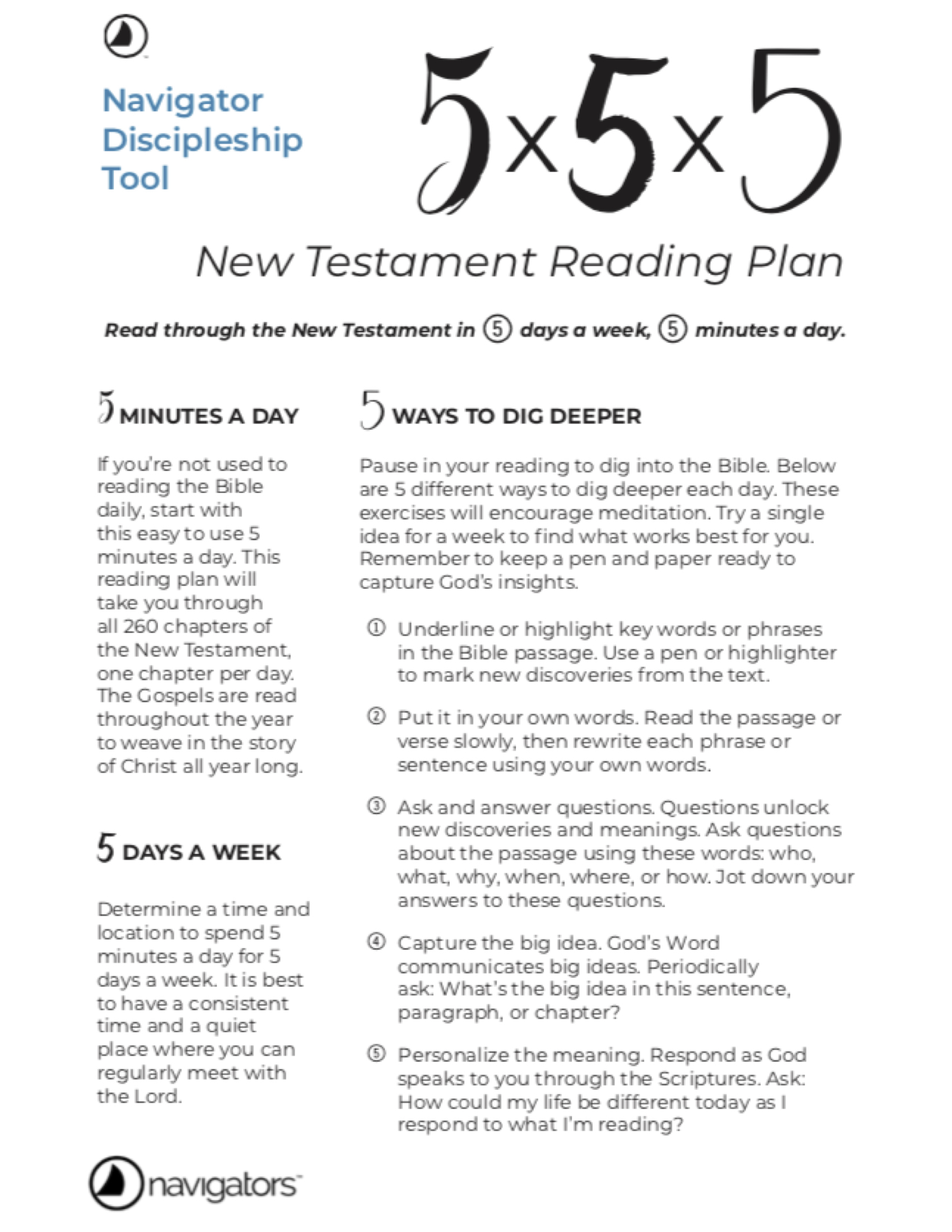 Bible Reading Plan