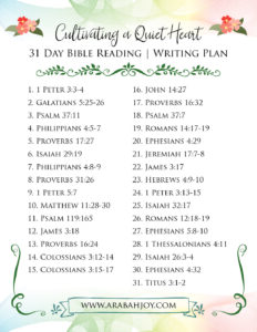 bible reading plan arabah