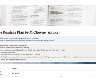 Bible Reading Plan By M Cheyne Template Notion Marketplace